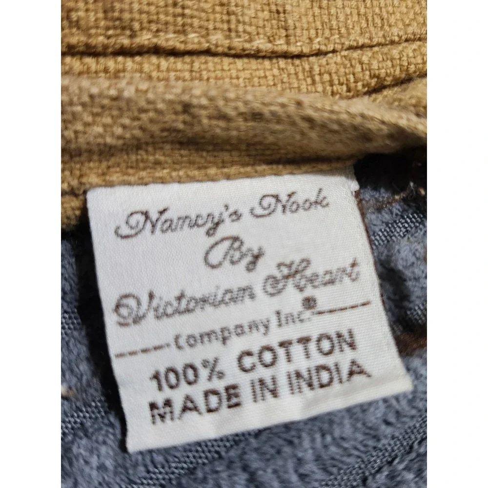 Victorian Heart Nancys Nook 100 Cotton Napkins Set of 4 Tan Linen Blend Textured